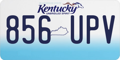 KY license plate 856UPV
