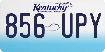 KY license plate 856UPY