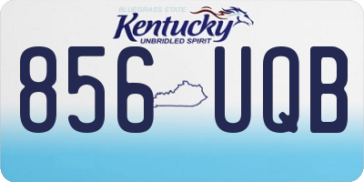 KY license plate 856UQB