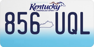 KY license plate 856UQL