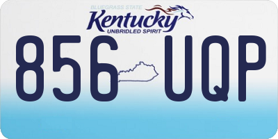 KY license plate 856UQP
