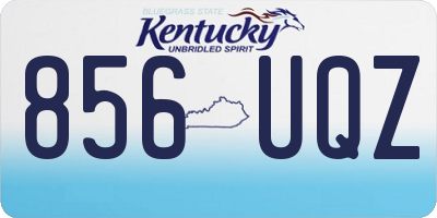 KY license plate 856UQZ