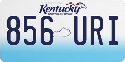 KY license plate 856URI
