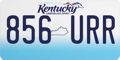 KY license plate 856URR