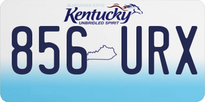 KY license plate 856URX