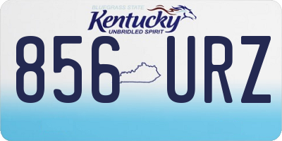 KY license plate 856URZ