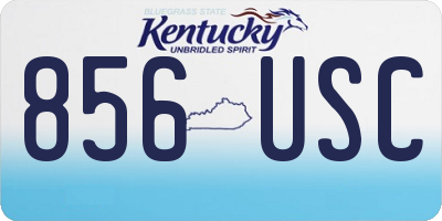 KY license plate 856USC