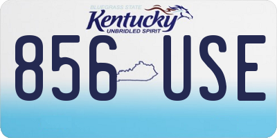KY license plate 856USE