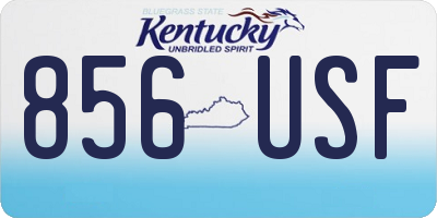 KY license plate 856USF