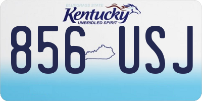 KY license plate 856USJ