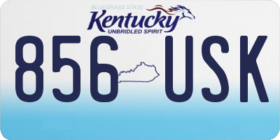 KY license plate 856USK