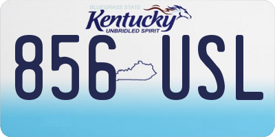 KY license plate 856USL