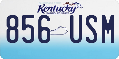 KY license plate 856USM