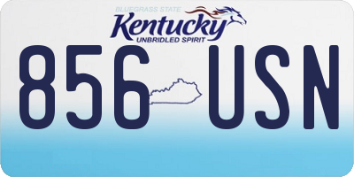 KY license plate 856USN
