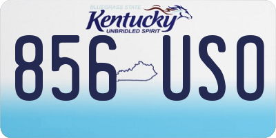 KY license plate 856USO
