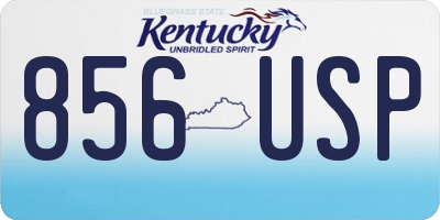 KY license plate 856USP