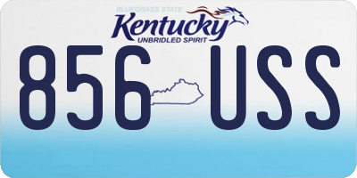 KY license plate 856USS