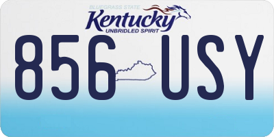 KY license plate 856USY