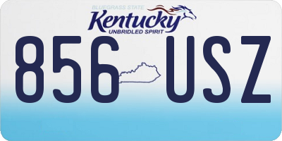 KY license plate 856USZ