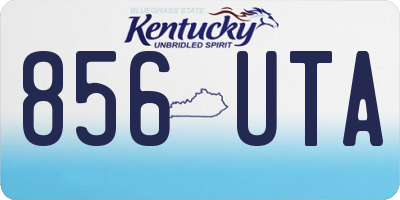 KY license plate 856UTA