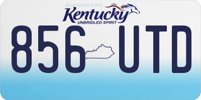 KY license plate 856UTD