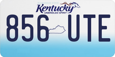KY license plate 856UTE