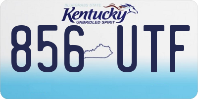 KY license plate 856UTF