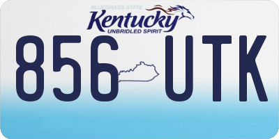 KY license plate 856UTK
