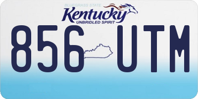 KY license plate 856UTM