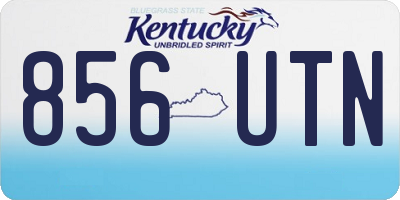 KY license plate 856UTN