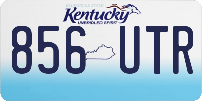 KY license plate 856UTR