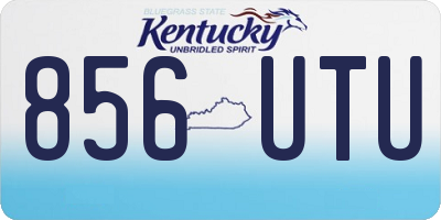 KY license plate 856UTU