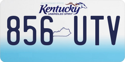 KY license plate 856UTV
