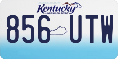 KY license plate 856UTW