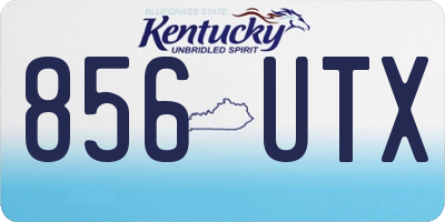 KY license plate 856UTX
