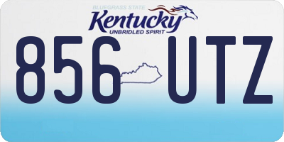 KY license plate 856UTZ