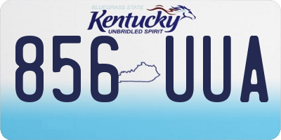 KY license plate 856UUA