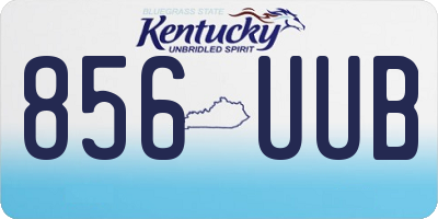 KY license plate 856UUB