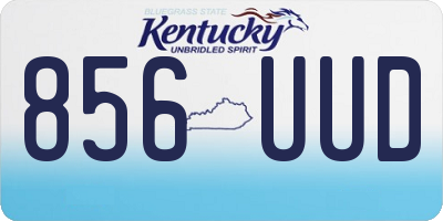 KY license plate 856UUD