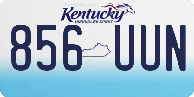 KY license plate 856UUN