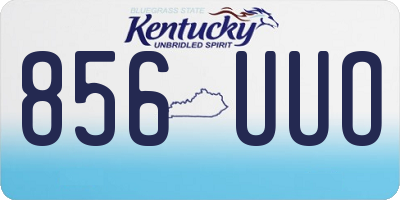 KY license plate 856UUO