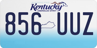 KY license plate 856UUZ