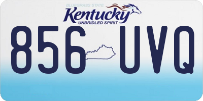 KY license plate 856UVQ