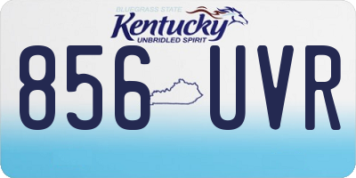 KY license plate 856UVR