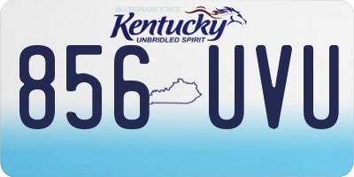 KY license plate 856UVU