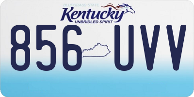 KY license plate 856UVV