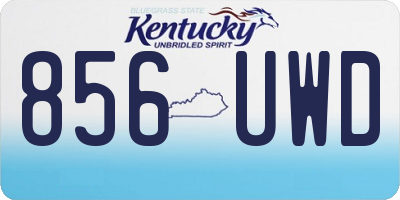 KY license plate 856UWD