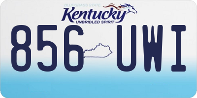 KY license plate 856UWI