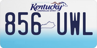 KY license plate 856UWL