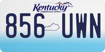 KY license plate 856UWN
